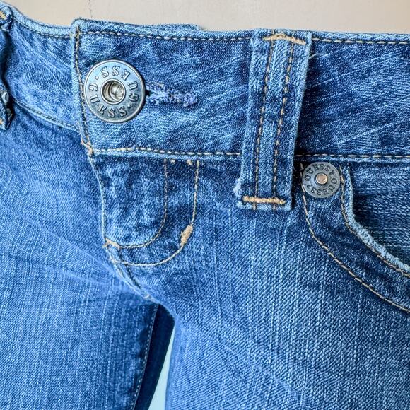 Vintage Guess Jeans Low Rise Daredevil Bootcut Stretch Distressed, Women’s 26 - Picture 6 of 10